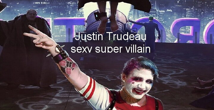 Der chinesische Künstler zeigt den kanadischen Premierminister Justin Trudeau als sexy Superschurke Harley Quinn