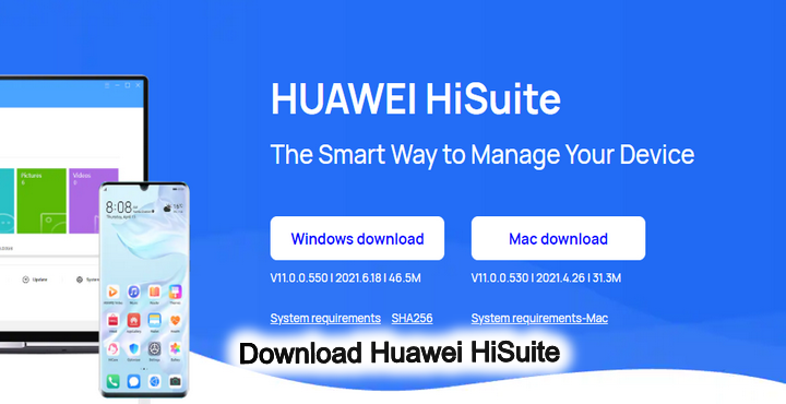 HiSuite 11.0.0.550, HiSuite Windows und HiSuite Mac 11.0.0.530 herunterladen