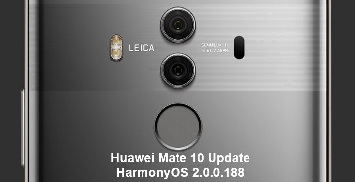 Huawei Mate 10 Serie HarmonyOS 2.0.0.188 Versionsupdate