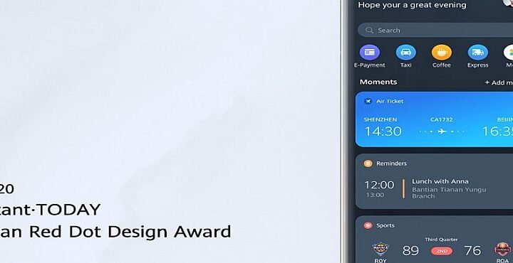 HUAWEI Assistant · TODAY Red Dot Award 2020