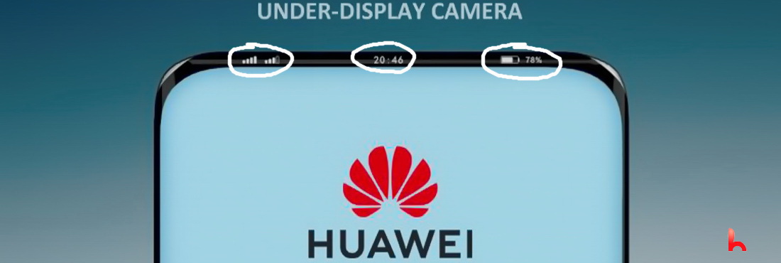 Huawei under-display camera patent application