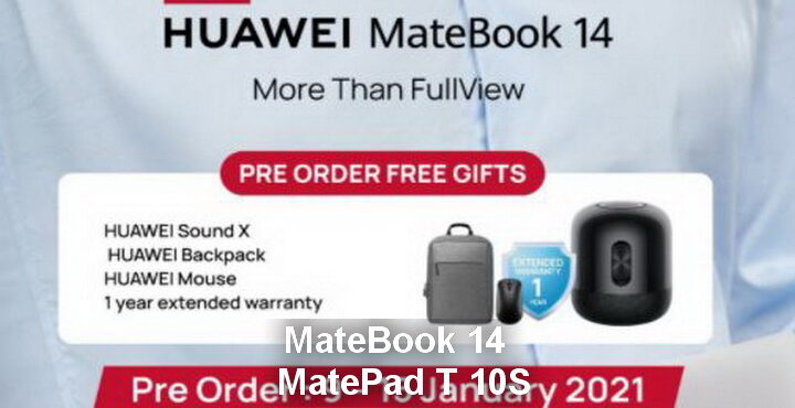 Huawei MateBook 14 and MatePad T 10S, Huawei MateBook 14 and MatePad T 10S will be available on January 16.