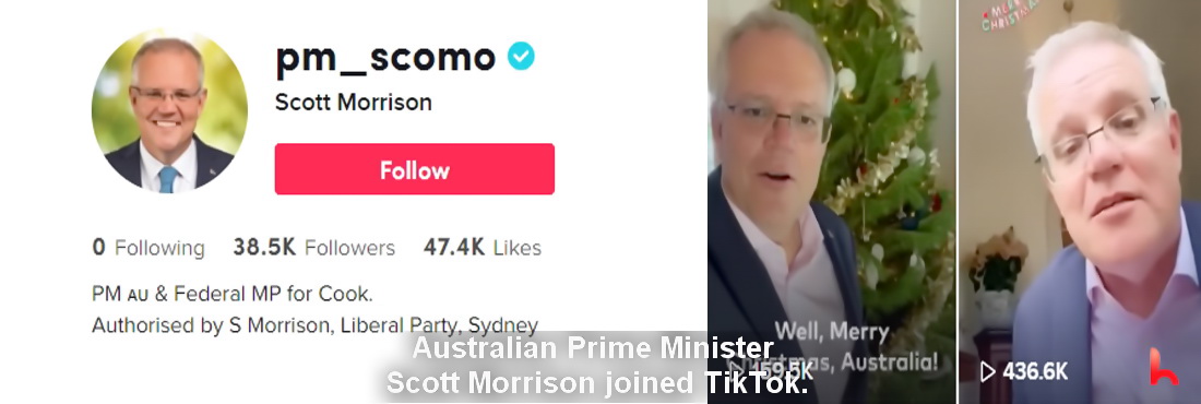 Australian Prime Minister Scott Morrison joins tiktok