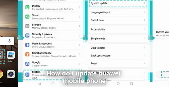 How do i update huawei mobile phone